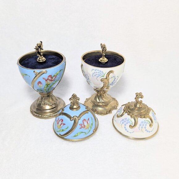 Franklin Mint House of Faberge Musical Egg, Set of Two - Picture 2 of 10